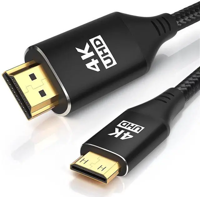 Main image of Mini HDMI to HDMI Cable 3.3FT [Aluminum Shell Braided] High Speed 4K 60Hz HDMI 2.0 Cord Compatible with Camera Camcorder Tablet and Graphics/Video Card Laptop Raspberry Pi Zero W