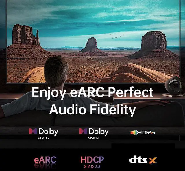 Alt view image 3 of 7 - 8K 10K 4K HDMI Cable 48Gbps 10FT/3M Certified Ultra High Speed HDMI Cable Braided Cord-4K@120Hz 8K@60Hz DTS:X HDCP 2.2 & 2.3 HDR 10 Compatible for  TV/PS5/HDTV/Blu-ray (1)