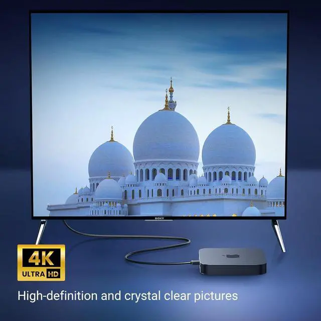 Alt view image 3 of 7 - UGREEN HDMI Cable Right Angle 4K 90 Degree HDMI Cord High Speed Down Angle HDMI 2.0 Cable, 4K@60Hz HD 3D 1080P ARC Compatible for Laptop Monitor Nintendo Switch Xbox PS5 PC TV 6.6FT