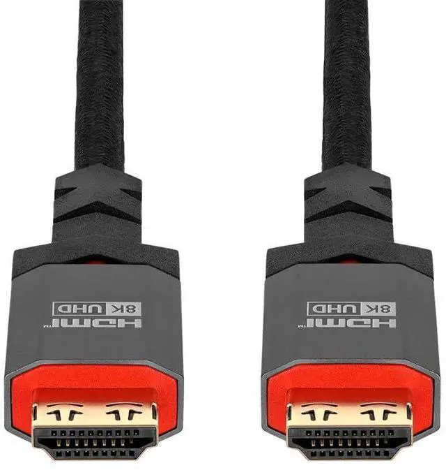 Alt view image 4 of 6 - 8K Certified Ultra High Speed HDMI Cable - 20 Feet - Black | Braided - HDMI 2.1 8K@60Hz 4k@120Hz 48Gbps HDR VRR CL3 in-Wall Rated
