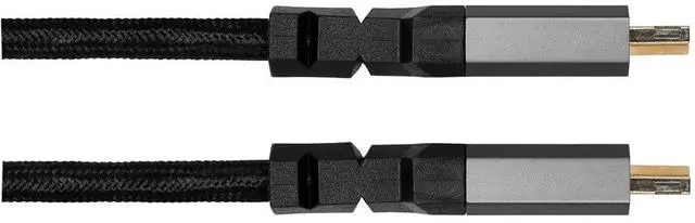 Alt view image 6 of 6 - 8K Certified Ultra High Speed HDMI Cable - 20 Feet - Black | Braided - HDMI 2.1 8K@60Hz 4k@120Hz 48Gbps HDR VRR CL3 in-Wall Rated