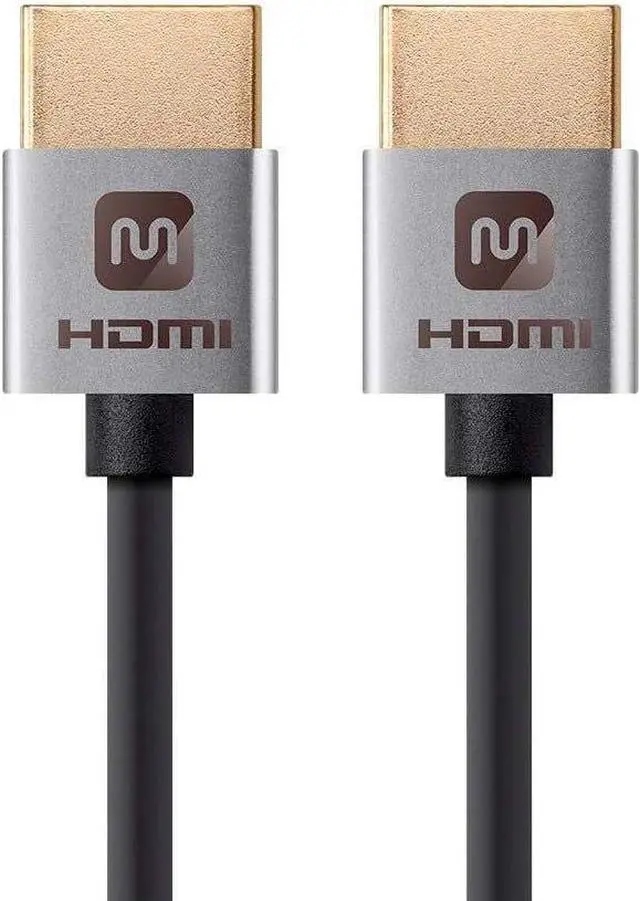 Alt view image 2 of 2 - 113580 HDMI High Speed Cable - 3 Feet - Black 4K@60Hz HDR 18Gbps 36AWG YUV 4:4:4 - Ultra Slim Series