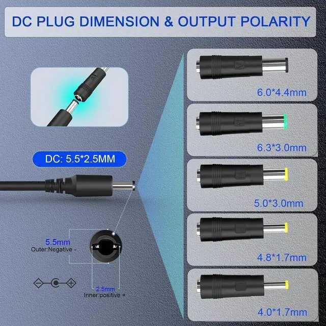 Alt view image 3 of 7 - 15V AC Power Supply Adapter Suitable for DC15V Electronic Devices Speakers displays Printers DJ Controllers Mini amplifiers etc. DC Output:0.5A 1A 1.5A 2A 2.5A 2.7A 3A 4A (60W/65W)