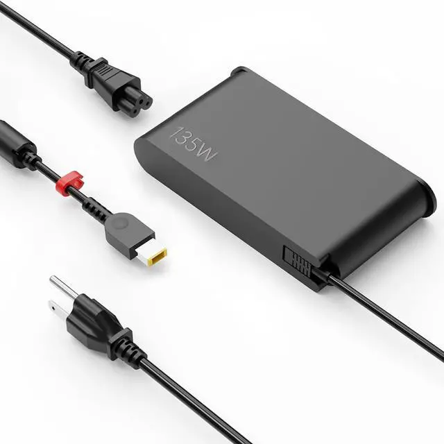 Alt view image 2 of 7 - 135W AC Charger Fit for  ThinkPad P1 20MD 20ME ThinkPad X1 Extreme 20MG G510 G5005 Y50-70 Y50P-70 Y520-15 Y700-14 Y700-17 Y70-70 ADL135SDC3A Thunderbolt 4 3 Dock Laptop Power Adapter