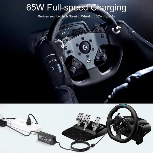 Alt view image 5 of 7 - for  G920 G29 Power Supply - Fit for  Racing Steering Wheel G920 G923 G25 G27 G940 Driving Force GT Racing Wheel APD DA-42H24 AD10110LF 190211-0010 Adapter Cord