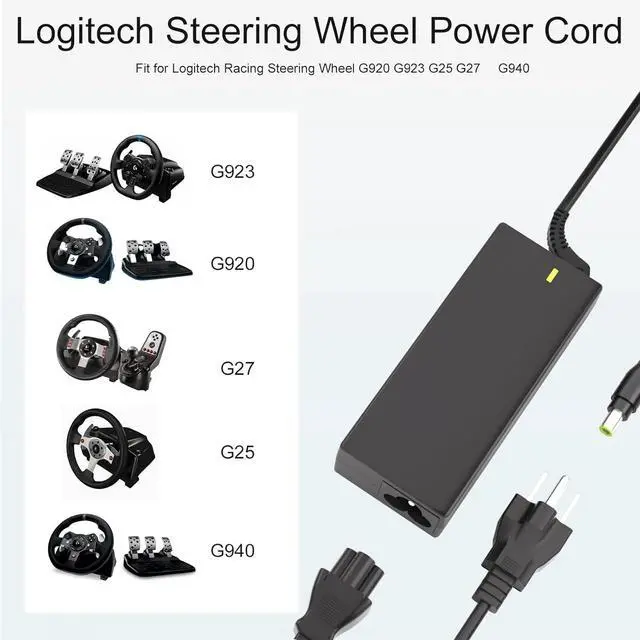 Alt view image 6 of 7 - for  G920 G29 Power Supply - Fit for  Racing Steering Wheel G920 G923 G25 G27 G940 Driving Force GT Racing Wheel APD DA-42H24 AD10110LF 190211-0010 Adapter Cord