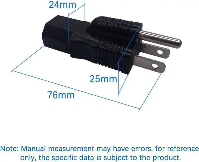 Alt view image 7 of 7 - (2pack NEMA 5-15P to IEC320 C13 AC Power Converter Computer Power Extension Adapter L-Shaped US 3 Prong Male Plug to C13 Female Socket Power Adapter Plug 10A/125V