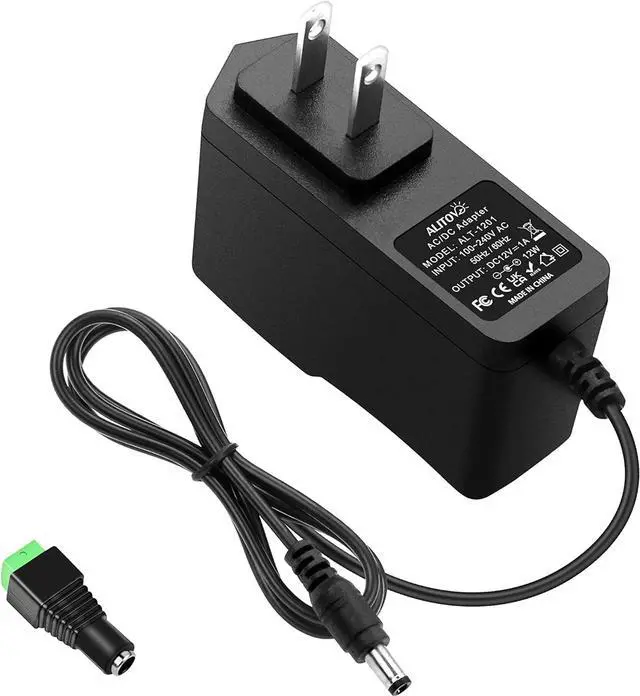Main image of DC 12V 1A Power Supply 1000mA 12W AC/DC Adapter 100~240V AC to DC 12 Volt 1 Amp 0.6A Converter with 5.5 x 2.5mm 2.1mm Plug for LED Strip Light CCTV Security Camera DVR NVR Surveillance System