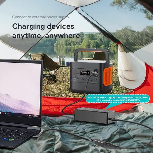 Alt view image 3 of 7 - USB C to DC Adapter 15PCS DC Cable Kit Universal Laptop Charger Fit 20V PD Charger 100W 90W 65W 45W to Charge 19V~20V  HP Gateway     Laptops Speaker TV Monitor Soundbar