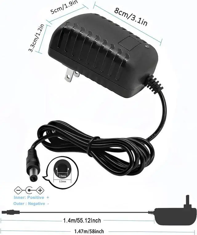 Alt view image 4 of 6 - 5V 3A DC Power Supply Adapter AC 100V240V to DC 5V 3A Max 15W 5.5x2.5mm Plug for LED Lights CCTV Routers Security Systems