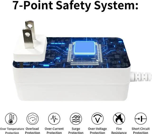 Alt view image 5 of 7 - 3A 12V Power Adapter Supply AC 100-240V to DC Transformer for LED Light Strip LCD Monitor Router Car Devices 5.5mm X 2.1mm US Plug UL Listed