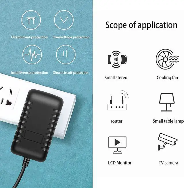 Alt view image 5 of 7 - 18V 1A AC/DC Adapter Power Supply Cord Cable Charger with OD: 5.5mm x ID: 2.1mm Barrel Round Plug Tip 18.0V Series 18VDC 1000mA Fits 800mA 750mA 500mA 400mA 300mA 200mA 100mA