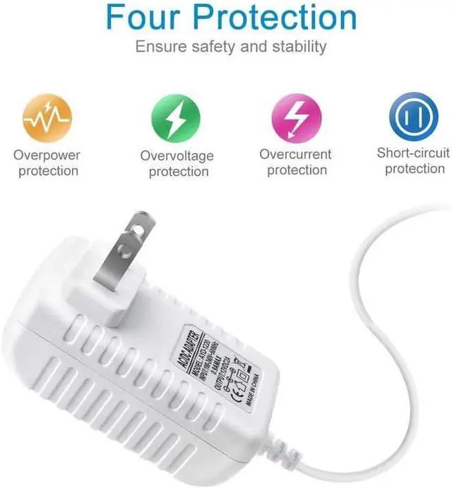 Alt view image 3 of 7 - 12 Volt 2A 24W Power Supply 12V DC Power Supply with On Off Switch White Switching LED Power Adapter AC 110V to 12V Wall Wart Transformer Plug for LED Strip Lights with 5.5/2.1 DC Female Connector
