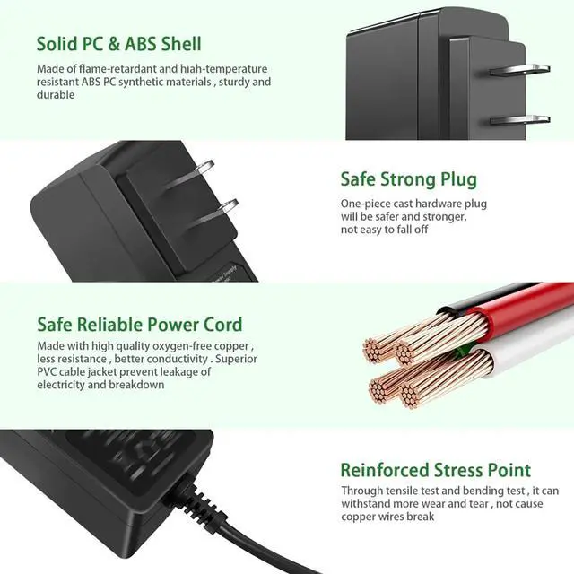 Alt view image 3 of 5 - 6V 2A AC/DC Adapter Wall Charger DC Power Supply for 6 Volt 2A 1500mA 1000mA 800mA 700mA 600mA 500mA 300mA 100mA~2000mA Equipment with 2 Interchangeable DC Plug