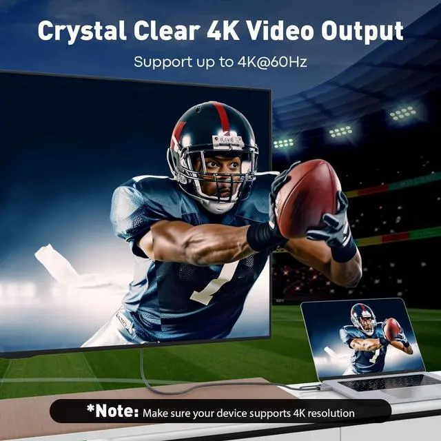 Alt view image 2 of 7 - Active HDMI to DisplayPort Cable (4K 60Hz 1080p@120Hz) 6FT Uni-Directional HDMI Source to DP Monitor Adapter Display Port Cord Compatible with PC Laptop AMD NVIDIA PS5 Xbox