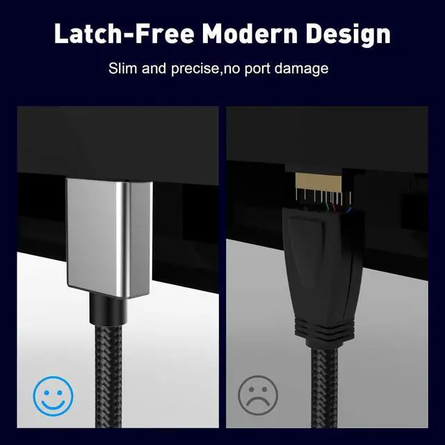 Alt view image 6 of 7 - Active HDMI to DisplayPort Cable (4K 60Hz 1080p@120Hz) 6FT Uni-Directional HDMI Source to DP Monitor Adapter Display Port Cord Compatible with PC Laptop AMD NVIDIA PS5 Xbox