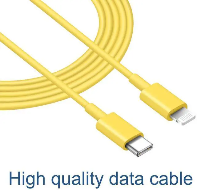 Alt view image 2 of 6 - iPhone Fast Charger Lightning Cable [MFi Certified] 2-Pack USB-C to Lightning Cable (6.6Ft) Fast Charging Compatible with iPhone14/14 Plus/14 Pro/14 Pro Max/13/13pro/12/12 Pro/12 Pro Max(Yellow