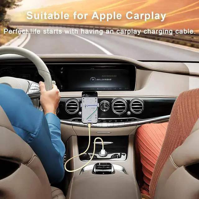 Alt view image 6 of 7 - iPhone Charger [ MFi Certified] 6Pack 3/3/6/6/6/10 FT Lightning Cable Car iPhone Carplay Cable Lightning to USB Charging Cord for iPhone 14 13 12 11 Pro Max XR XS X 8 7 6 Plus SE iPad