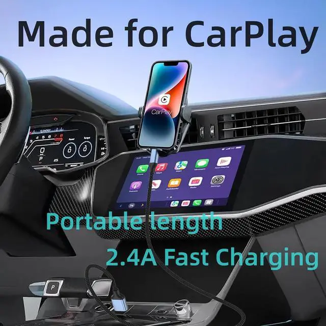 Alt view image 2 of 7 - 1.5 ft Lightning Cable 2 Pack [MFi Certified] 1.5 Foot iPhone Charging Cable for Car Braided Fast Charging Short Charger Cord for iPhone 14/13/12/11Pro/X/XR/8/7/6s/Plus/SE/iPad