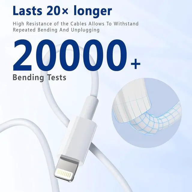 Alt view image 4 of 7 - USB C to Lightning Cable 3FT [ MFi Certified] iPhone Fast Charger Type C to Lightning Cable for iPhone 14 13 12 11 Pro Max Xr Xs 8 7 6 Plus SE (2Pack)