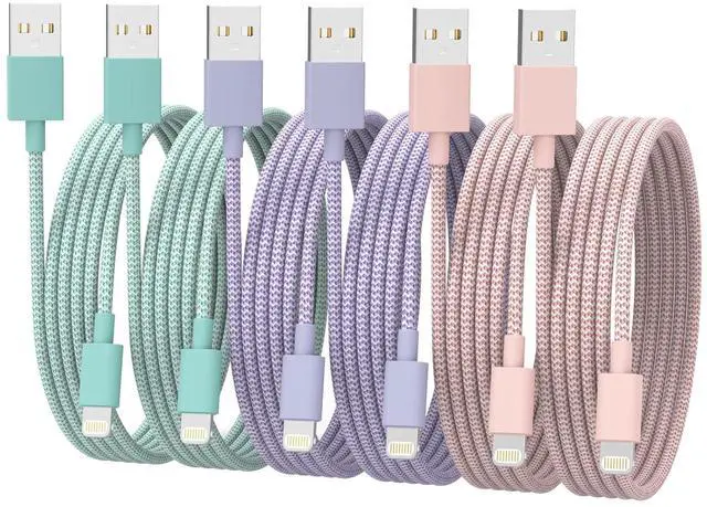 Main image of [ MFi Certified] iPhone Charger 6Pack (3/3/6/6/6/10 FT) Fast Charging Long Lightning Cable High Speed Transfer USB Charger Cord for iPhone 14 13 12 11 Pro Max/XR/XS/X/8/7/6Plus iPad