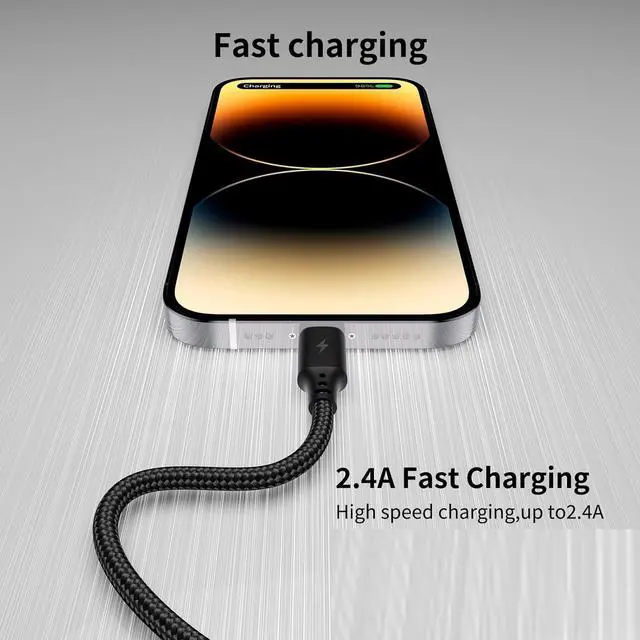 Alt view image 5 of 7 - 6 inch Short USB C to Lightning Cable 3Pack [MFi Certified] Braided Type C to Lightning Cable PD Fast Charging 0.5FT USB C iPhone Charger Cord for iPhone 14/13/12/11Pro/X/XR/8/7/6s/Plus/SE/iPad