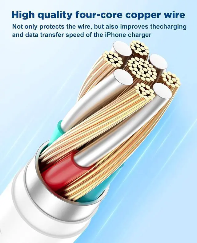 Alt view image 4 of 6 - 6Pack iPhone Car Charger Cord 3FT[ MFi Certified] USB A to Lightning Cable Original  Carplay Charging Cord 3 Feet USB Charging Cable 3 Feet for iPhone 14/13/12/11 Pro Max/XS/XR/X/8/7Plus