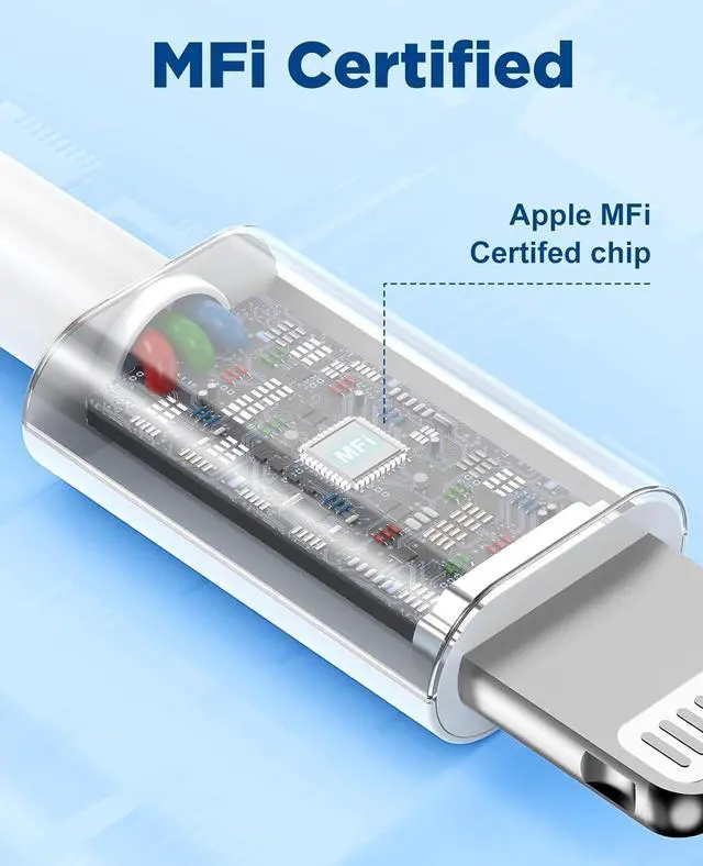 Alt view image 3 of 6 - 6Pack iPhone Car Charger Cord 3FT[ MFi Certified] USB A to Lightning Cable Original  Carplay Charging Cord 3 Feet USB Charging Cable 3 Feet for iPhone 14/13/12/11 Pro Max/XS/XR/X/8/7Plus
