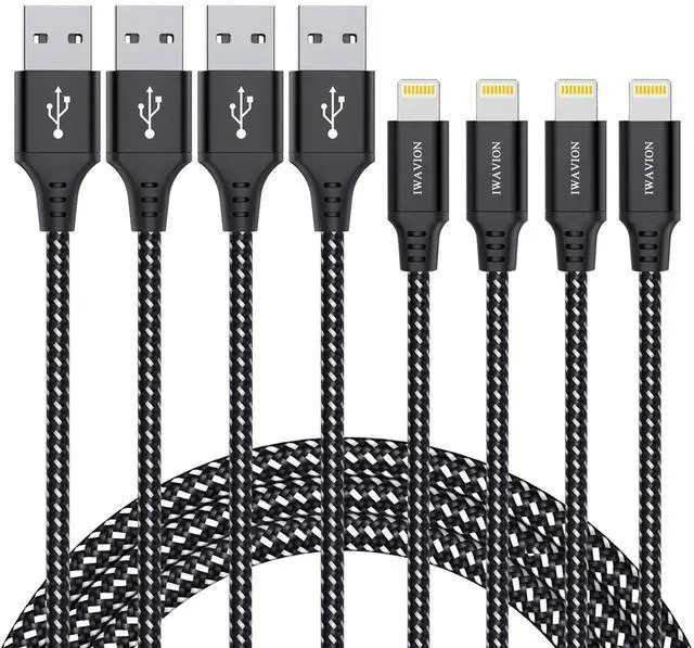 Main image of iPhone Charger Cable 4pack 3ft/1m Lightning Cable Nylon Braided MFi Certified iPhone Cable USB Sync Cord Fast iPhone Charging Cable for iPhone Xs Max X XR 8 7 6s 6 iPad Mini/Air iPod