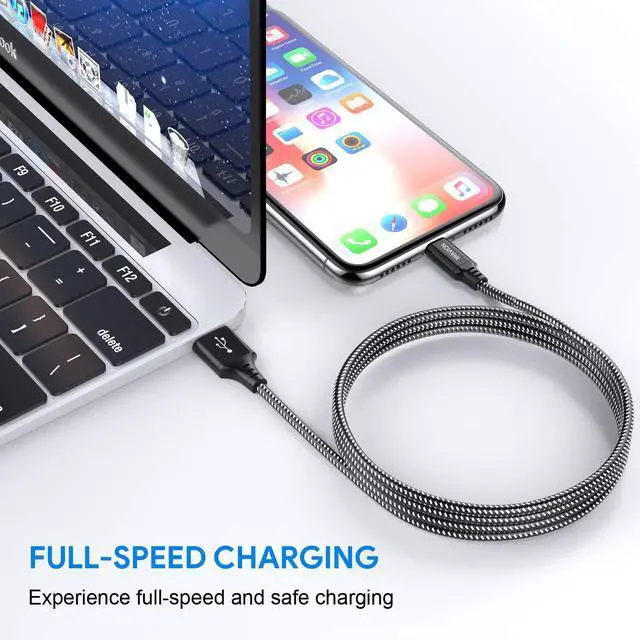 Alt view image 6 of 7 - iPhone Charger Cable 4pack 3ft/1m Lightning Cable Nylon Braided MFi Certified iPhone Cable USB Sync Cord Fast iPhone Charging Cable for iPhone Xs Max X XR 8 7 6s 6 iPad Mini/Air iPod