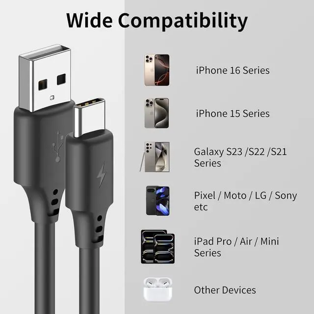 Alt view image 7 of 7 - Coiled USB C Cable for Car 2Pack 3ft USB to USBC Coiled Cord for iPhone 16 15 Pro Max 3A USB Type C Retractable Cable Fast Charging with Galaxy S23 S22 S21 S20 Note 20 10 A10e A20 A50 Moto G LG
