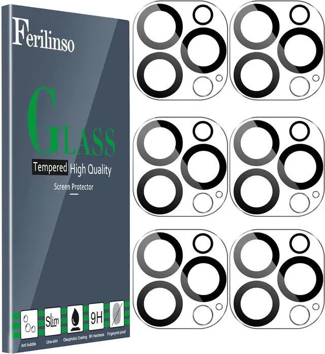 Main image of [6 Pack] Camera Lens Protector for iPhone 14 Pro Max iPhone 15 Pro Max iPhone 14 Pro iPhone 15 Pro Accessories camera screen Cover 9H Glass Unbreakable Protection Case Friendly