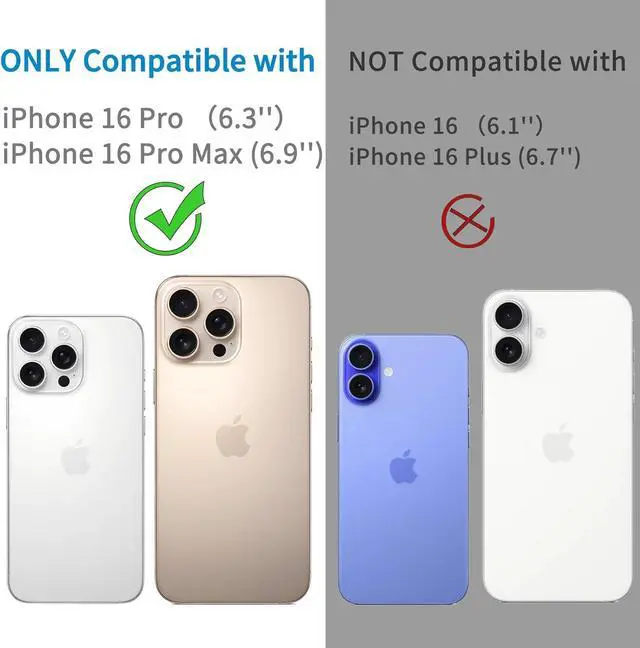 Alt view image 2 of 7 - 3 Pack Camera Lens Protector for iPhone 16 Pro 6.3 inch and 16 Pro Max 6.9 inch Tempered Glass Ultra HD 9H Hardness Anti-Scratch Case Friendly [No Affect on Night Shots]