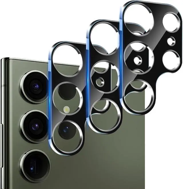 Main image of Camera Lens Protector for  Galaxy S25 Ultra(6.9 Inch) 9H Hardness Anti Scratch Easy Installation Tempered Glass [3-Packs] - Black