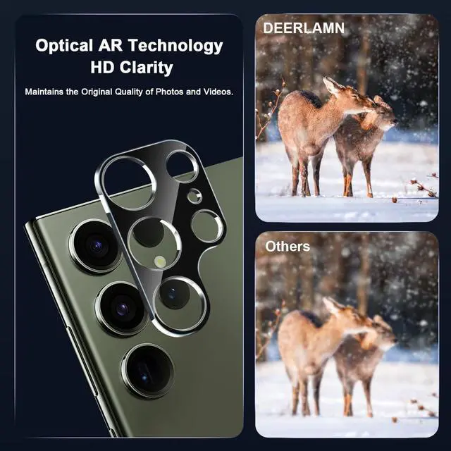 Alt view image 6 of 7 - Camera Lens Protector for  Galaxy S25 Ultra(6.9 Inch) 9H Hardness Anti Scratch Easy Installation Tempered Glass [3-Packs] - Black