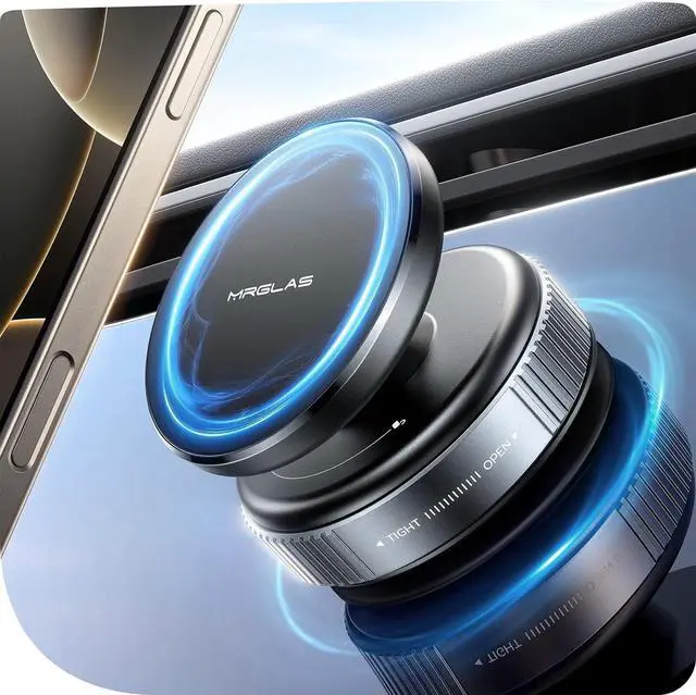 Main image of Upgraded 360 Adjustable Vacuum Magnetic Phone Holder Stand[Strongest Suction & Ultra Magnetic] Car Phone Mount for MagSafe Suction Cup Compatible with Car/Gym/Mirror/Smooth Surface