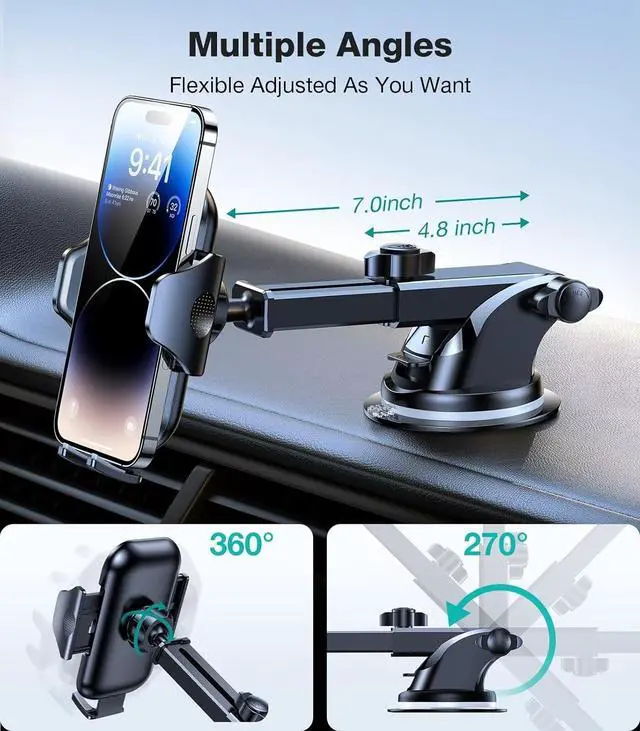 Alt view image 5 of 7 - [No.1 Powerful Suction] [Rally Racing-Grade Stability] Phone Holders for Your Car 2025 Upgraded Car Phone Holder Mount Truck Stand for Dashboard Windshield Vent for iPhone  All Phones