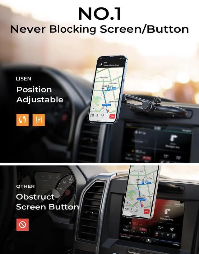 Alt view image 6 of 7 - for MagSafe CD Phone Holder for Car Mount [Angle Adjustable] Magnetic Phone Holder for iPhone Magsafe Car Mount CD Slot Hands Free CD Player Phone Mount for iPhone 15 Pro Max Plus Galaxy