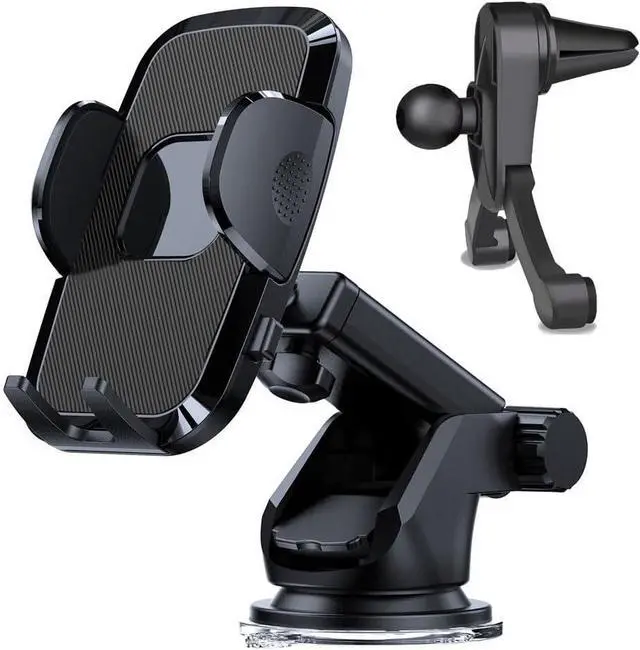 Main image of Universal Car Phone Holder[Strongest adsorption] Upgraded Version 3 in 1 car Dashboard air Vents Windshield Phone Holder for iPhone Android  Google and All Other Smartphones
