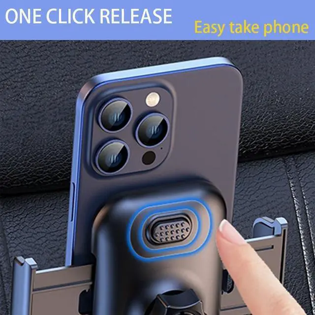 Alt view image 6 of 6 - Cell Phone Holder Mount Upgraded Metal Hook Phone Mount in Air Vent Cell Phone Holder for Cell Phone Automobile Cradles Universal Smartphone