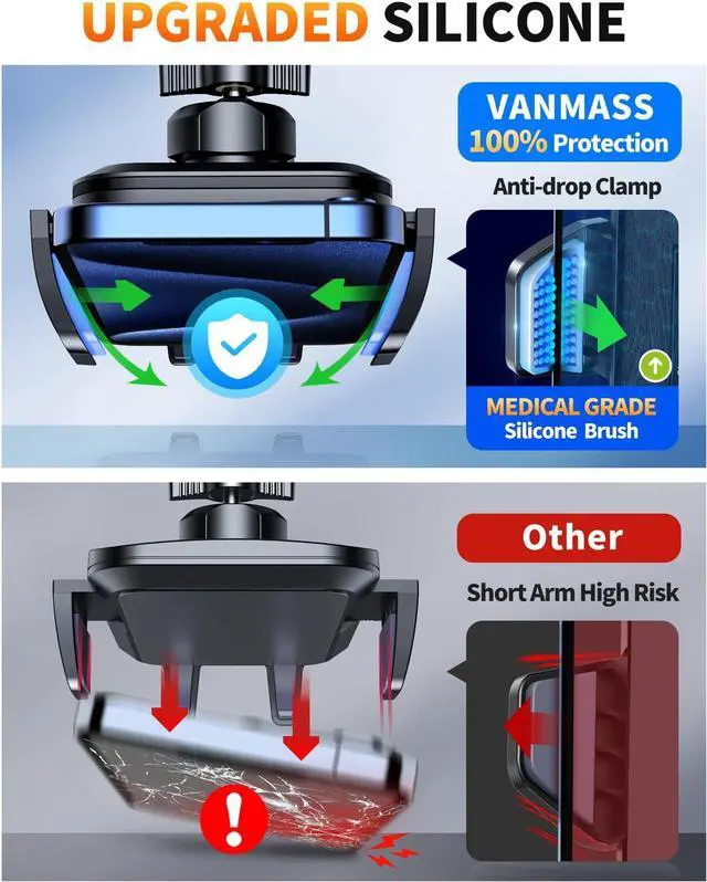 Alt view image 4 of 7 - 2025 Upgraded Car Phone Holder [85+LBS Strongest Suction] Patent Safety Cell Phone Mount Windshield Dashboard Vent Truck Accessories Stand Cradle for iPhone 16 Pro Max 15 14 13 Android