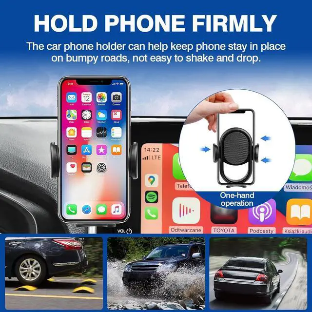 Alt view image 5 of 7 - Car Phone Holder for 2023 2024 2025 Toyota RAV4 Accessories Phone Mount 8-Inch Screen Cell Car Automobile Cradles Hands-Free 360 Degree Rotation