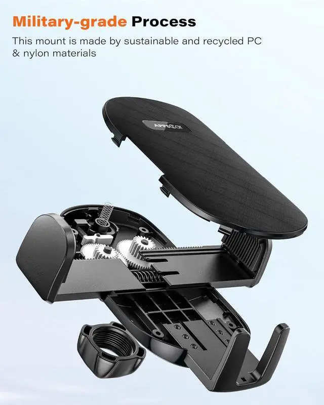 Alt view image 7 of 7 - Car Phone Holder Mount Dashboard/Windshield/Cell Phone Holder for Car Compatible with iPhone  All Phones Black