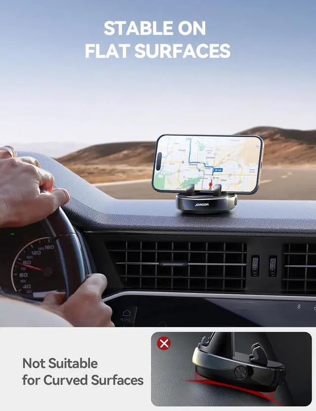 Alt view image 4 of 7 - Car Phone Holder with 360 Adjustable & Avoid Sun Glare Anti-slip Spring Snap Design Dashboard Cell Phone Holder Phone Holders for Your Car Compatible with Pop Grip Smartphones GPS Devices