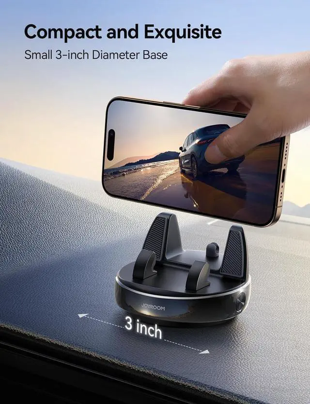 Alt view image 5 of 7 - Car Phone Holder with 360 Adjustable & Avoid Sun Glare Anti-slip Spring Snap Design Dashboard Cell Phone Holder Phone Holders for Your Car Compatible with Pop Grip Smartphones GPS Devices
