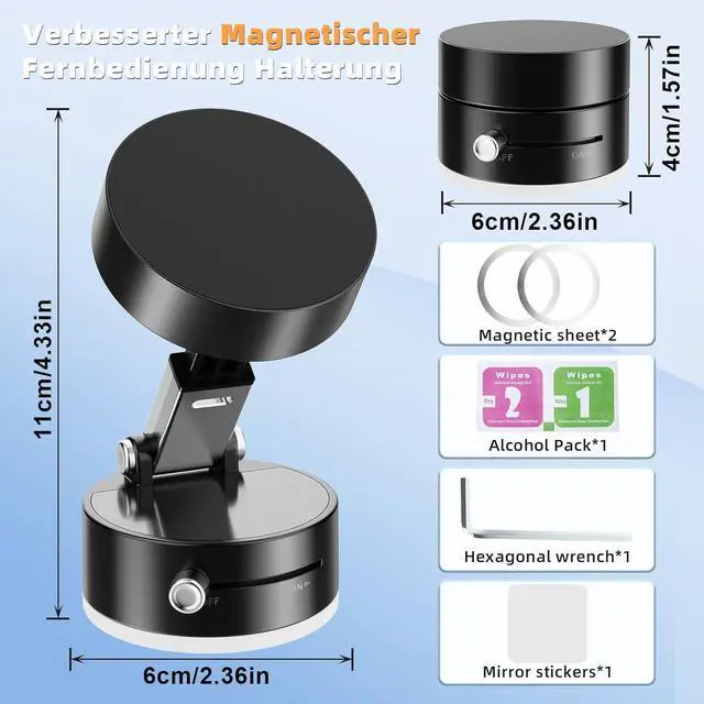 Alt view image 7 of 7 - Vacuum Suction Magnetic Car Phone Holder 2025 New Magnetic Suction Phone Mount Adjustable Electric Vacuum Magnetic Phone Stand for Car Foldable Strong Suction Car Holder Mount