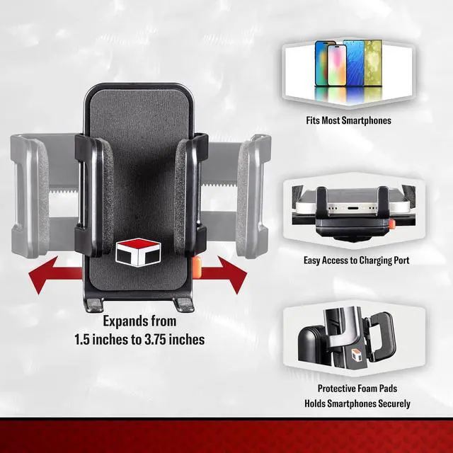 Alt view image 4 of 7 - Tuff Tech Cradle Cup Mount Phone Holder Universal Car Phone Holder