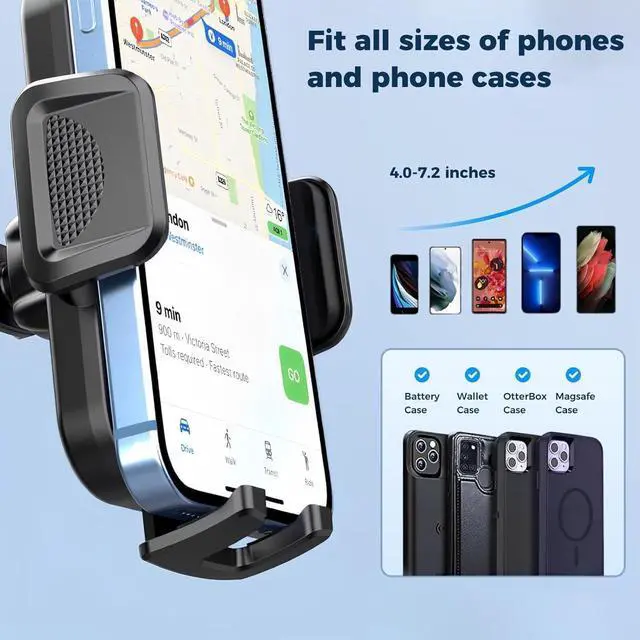Alt view image 7 of 7 - Phone Mount for Car Military-Grade Car Phone Holder Mount Universal Automobile Dashboard Windshield Cell Phone Holder Truck Vent for iPhone 16 15 14 13 Pro Max