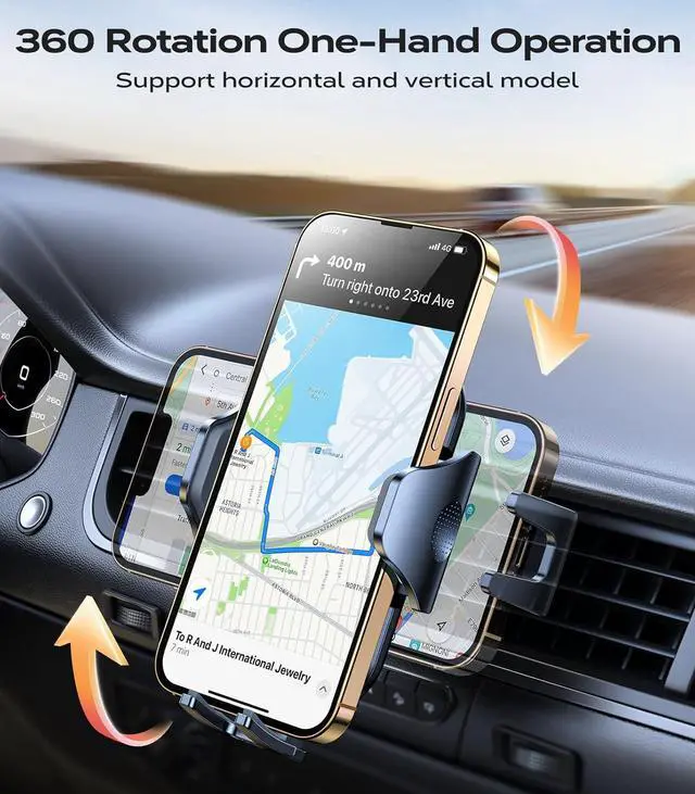 Alt view image 6 of 7 - [2025 Upgrade Ultra Stable Car Phone Holder Mount [Never Fall Off & Wont Break] Universal Air Vent Phone Mount for Car Easy Clamp Phone Holders for Your Car for iPhone 16 Pro Max 15 14 13 12