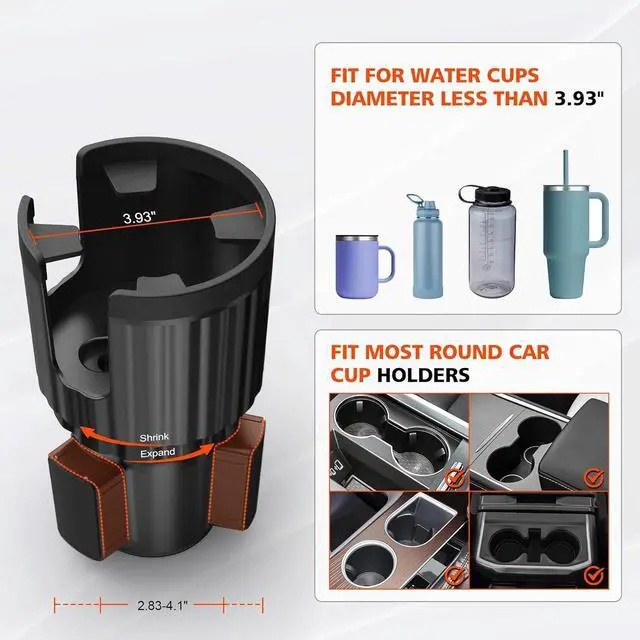 Alt view image 7 of 7 - Newlest 2 in 1 Phone Mount for Car Cup Holder with Adjustable Base Phone Holders for Car Cupholder No Shaking 360 Flexible Neck Phone Mount for All 4-7 Smartphones Cup Holder for Most Bottles